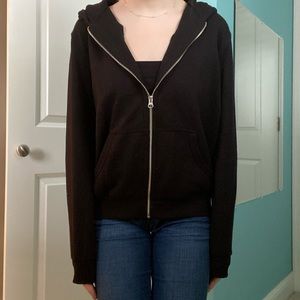 H&M Black Zip Up Sweatshirt Size M